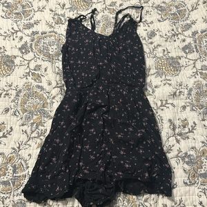 Floral tie back romper